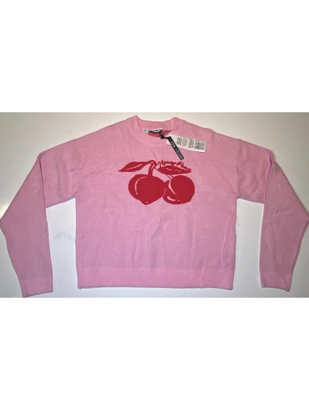 NWT Noisy May Cera Cherry Sweater Knit Size XS